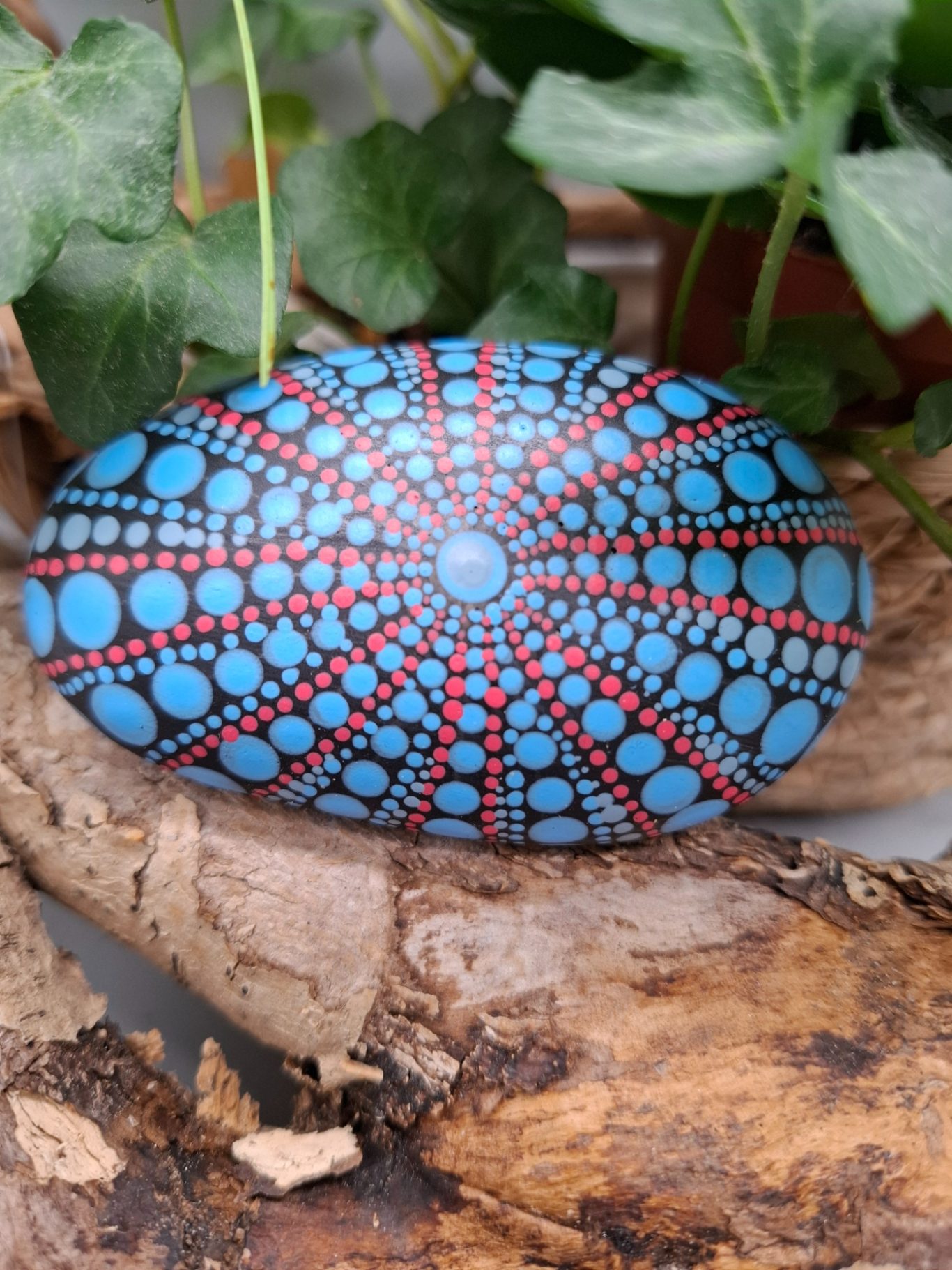 Dot-Painting Mandala Steinkunst