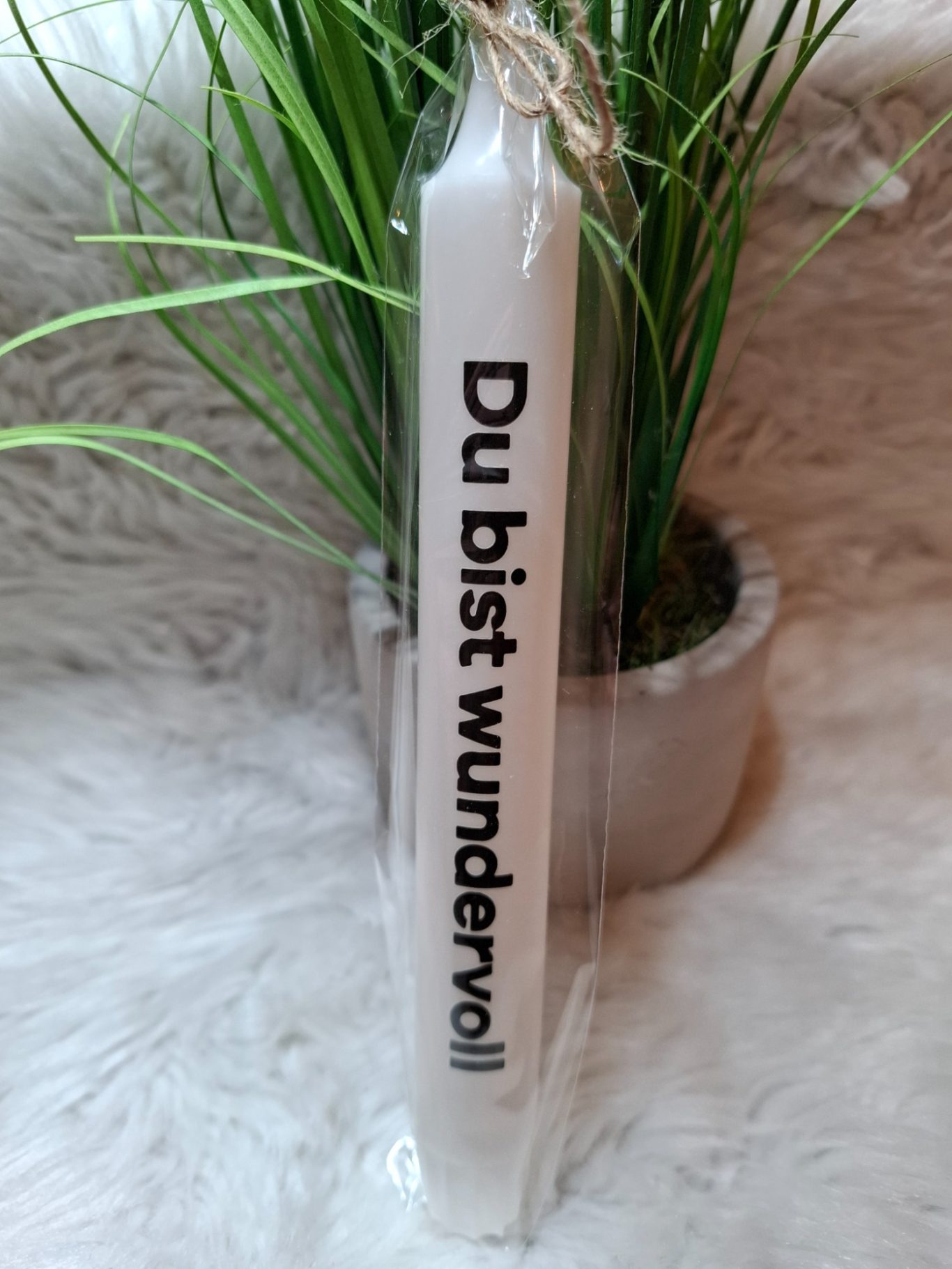 Du bist wundervoll Kerze mit Spruch