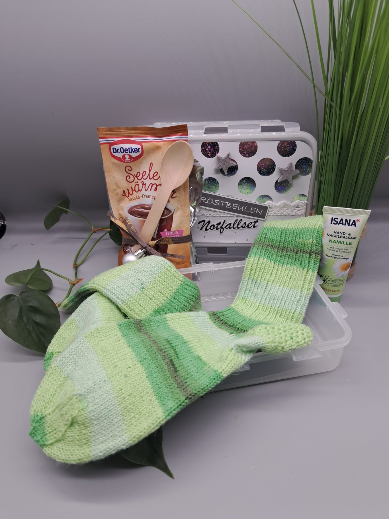 Frostbeulen Notfallset gestrickte Socken