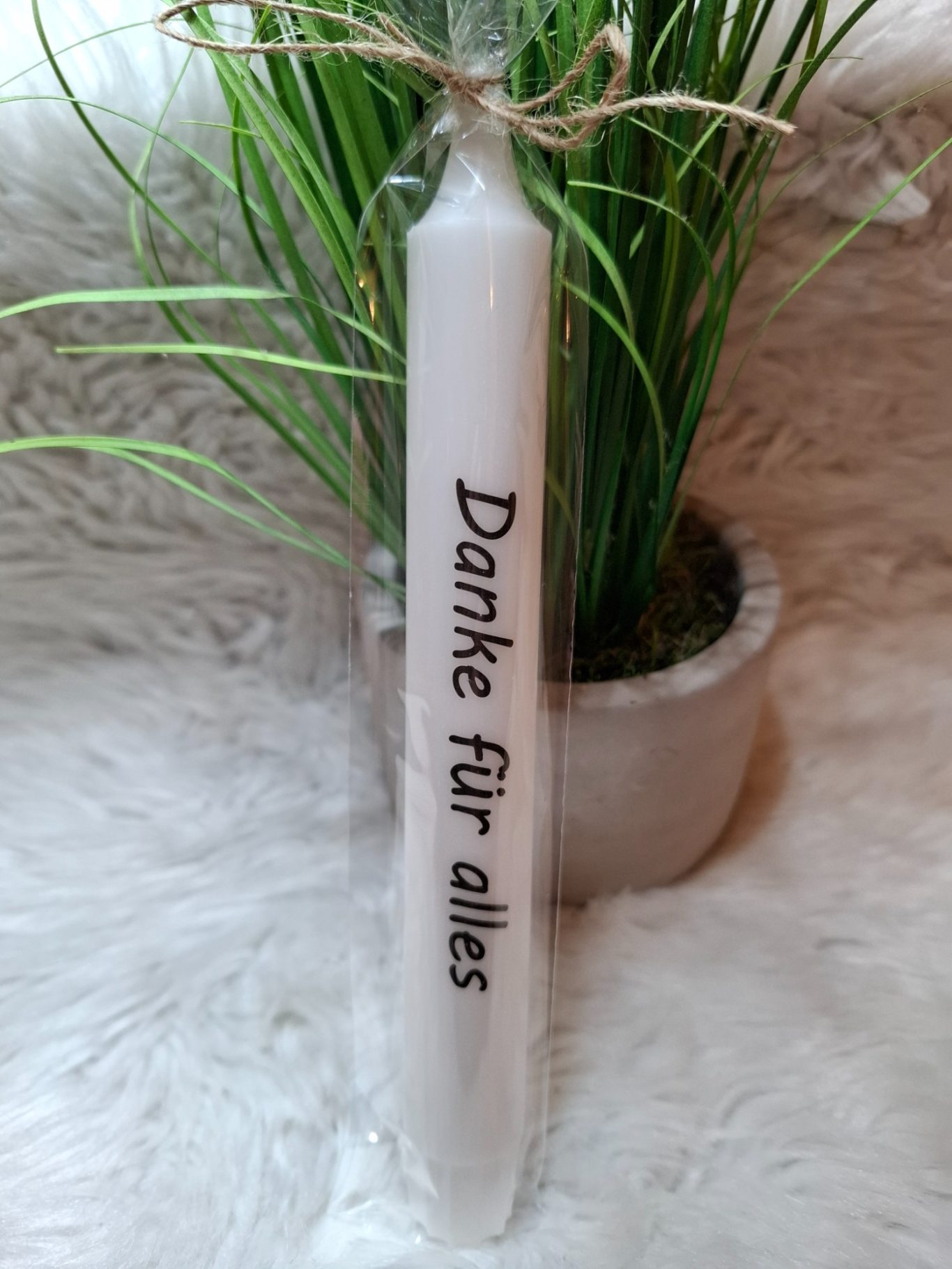 Danke für alles Kerze mit Spruch