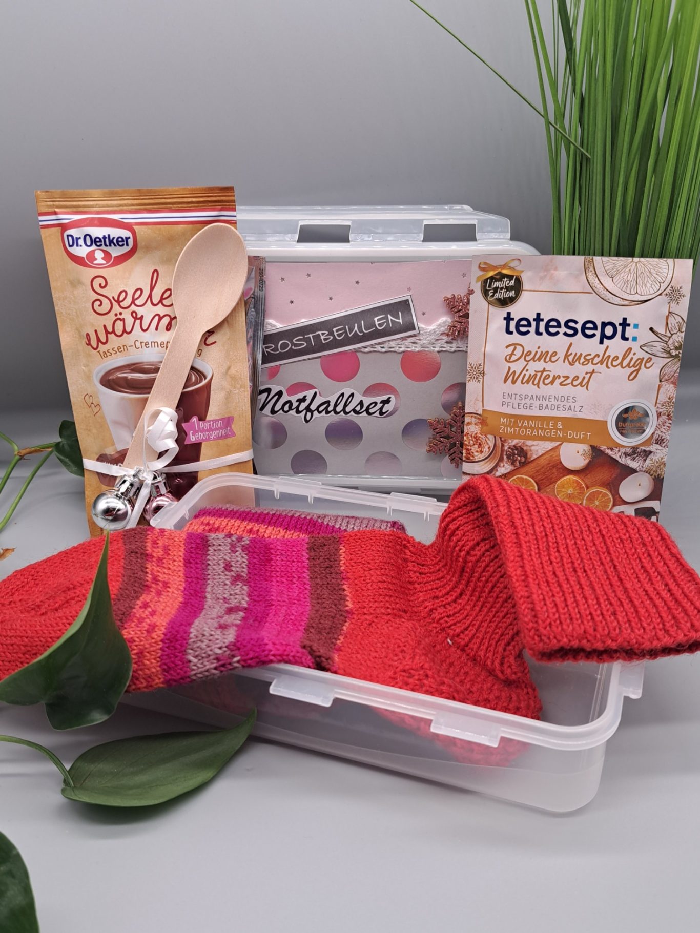 Frostbeulen Notfallset gestrickte Socken