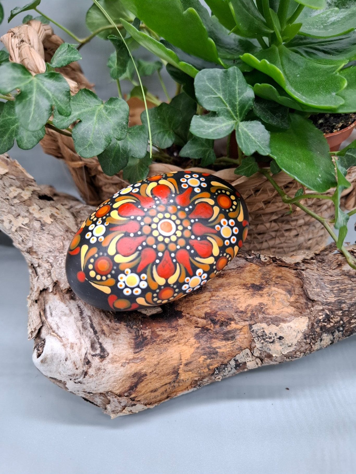Dot-Painting Mandala Steinkunst