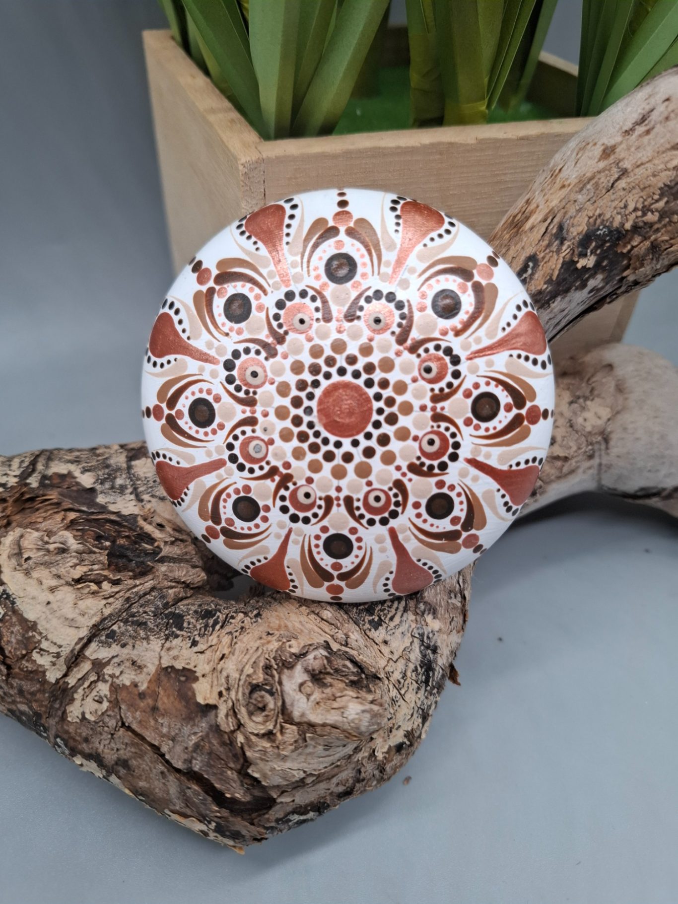 Dot-Painting Mandala Steinkunst