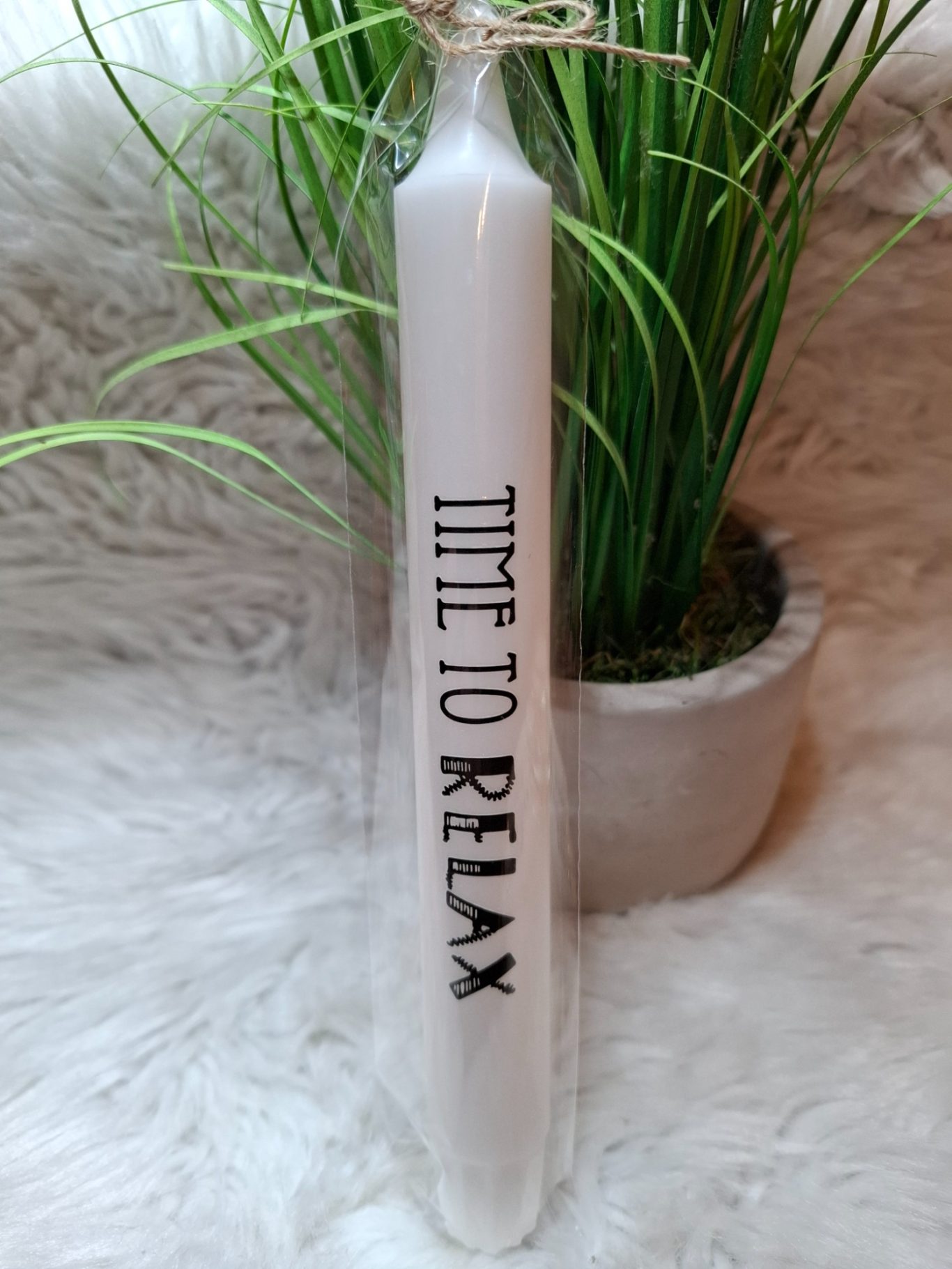 Relax Kerze mit Spruch