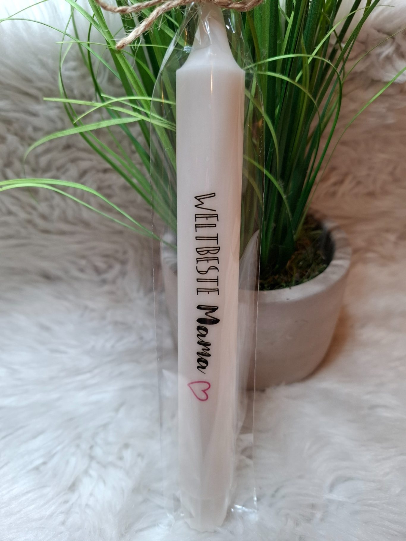 Weltliebste Mama Kerze mit Spruch