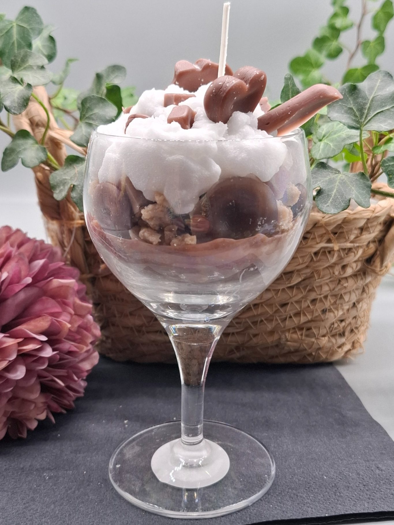 Dessertkerze Schoko Kerzendeko