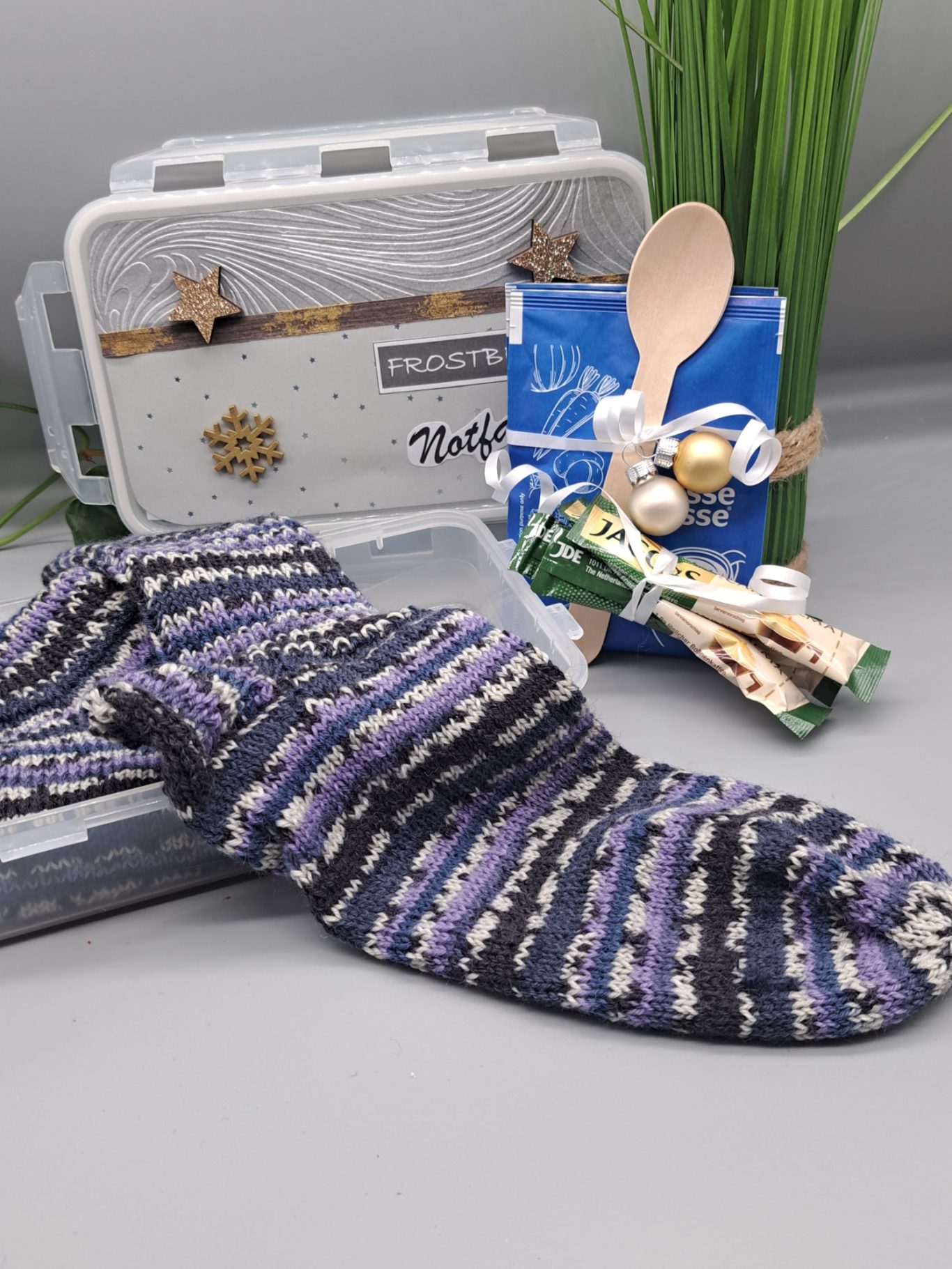 Frostbeulen Notfallset gestrickte Socken