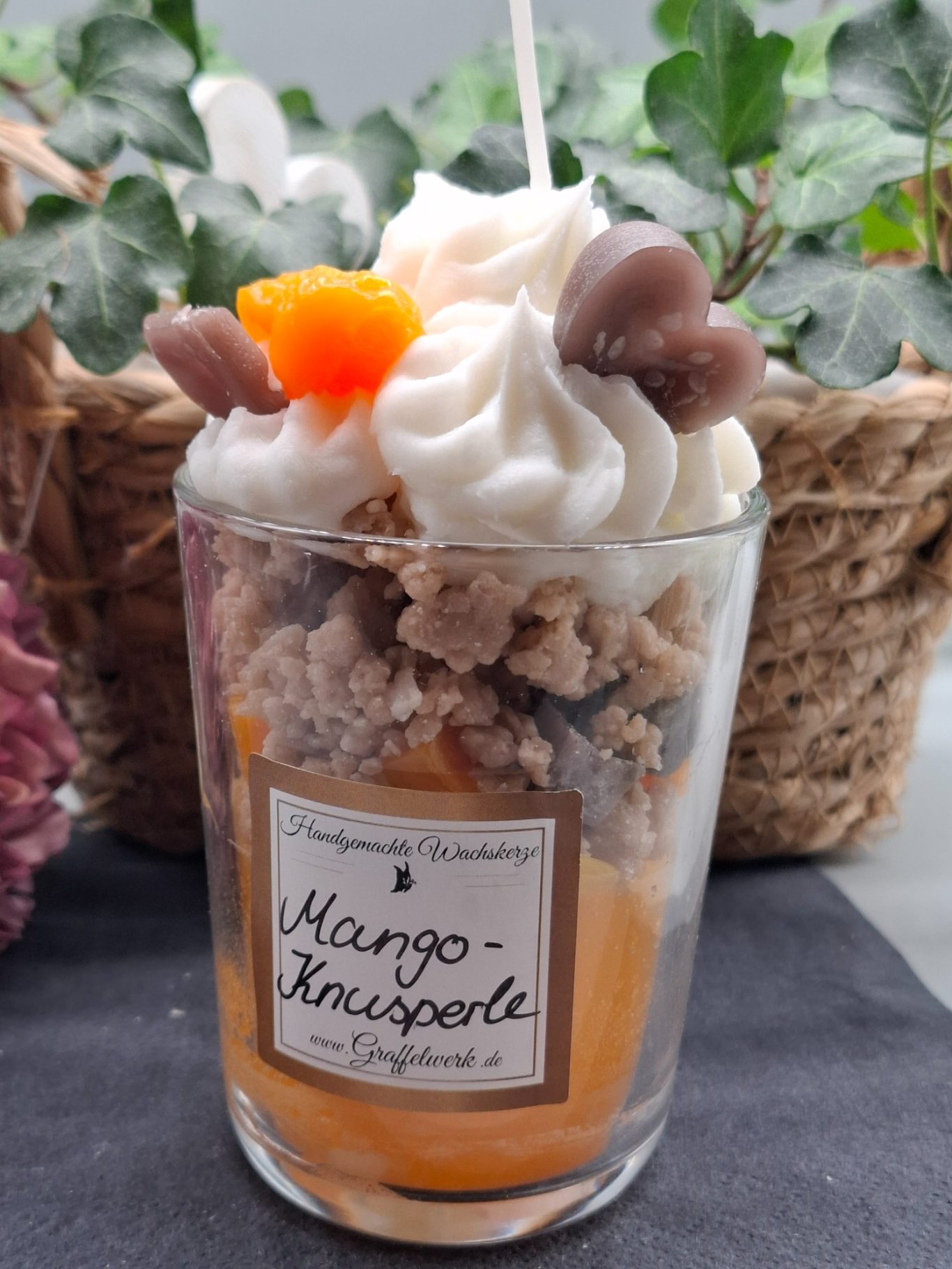 Dessertkerze Mango Kerzendeko